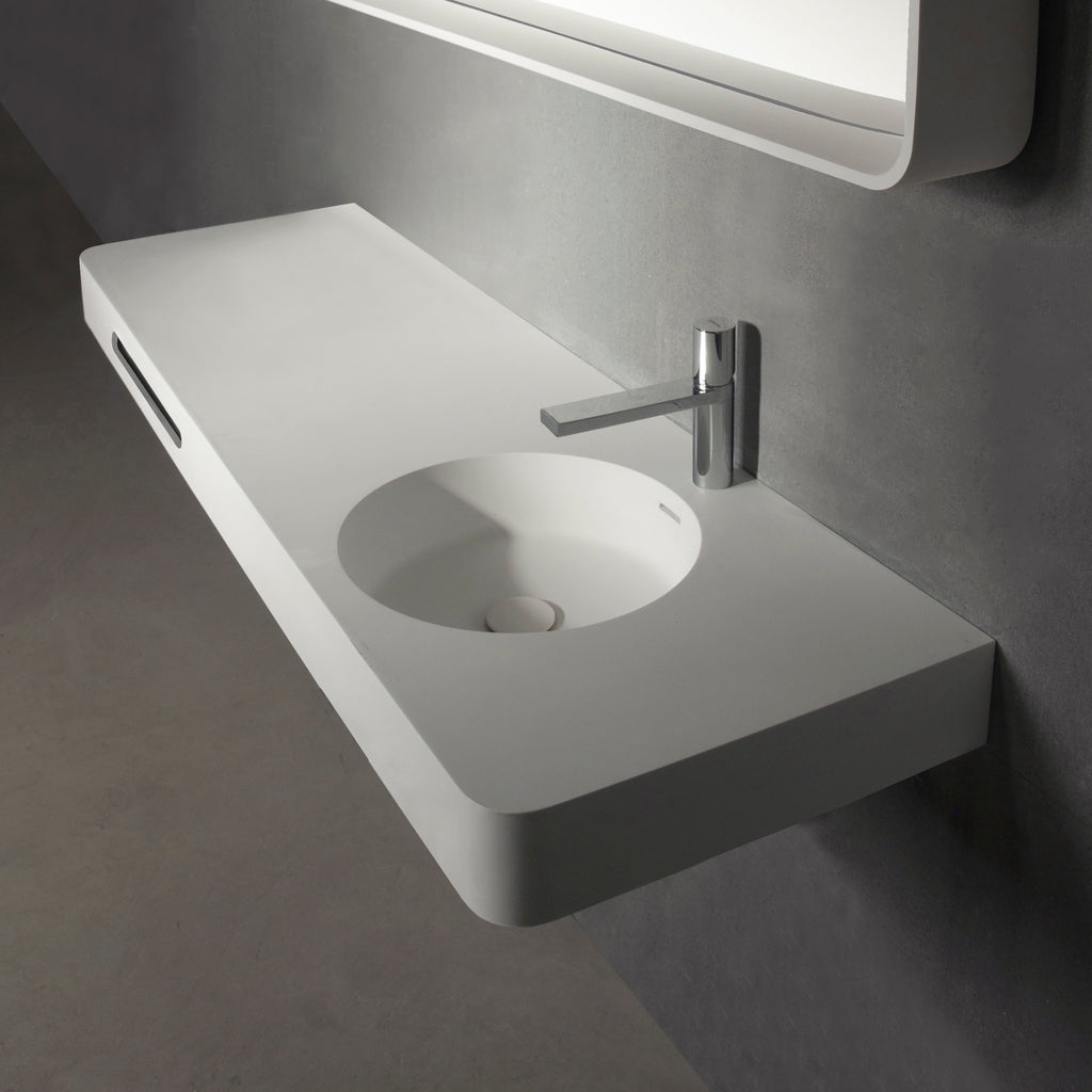 INFINITE | Cirque WM 120R | Wall Mount Washbasin | INFINITE Solid Surfaces