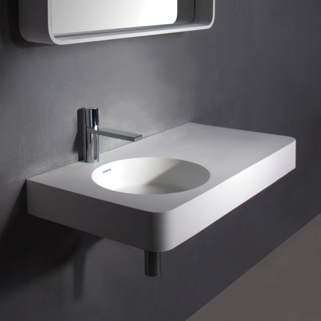 INFINITE | Cirque WM 55L | Wall Mount Washbasin | INFINITE Solid Surfaces