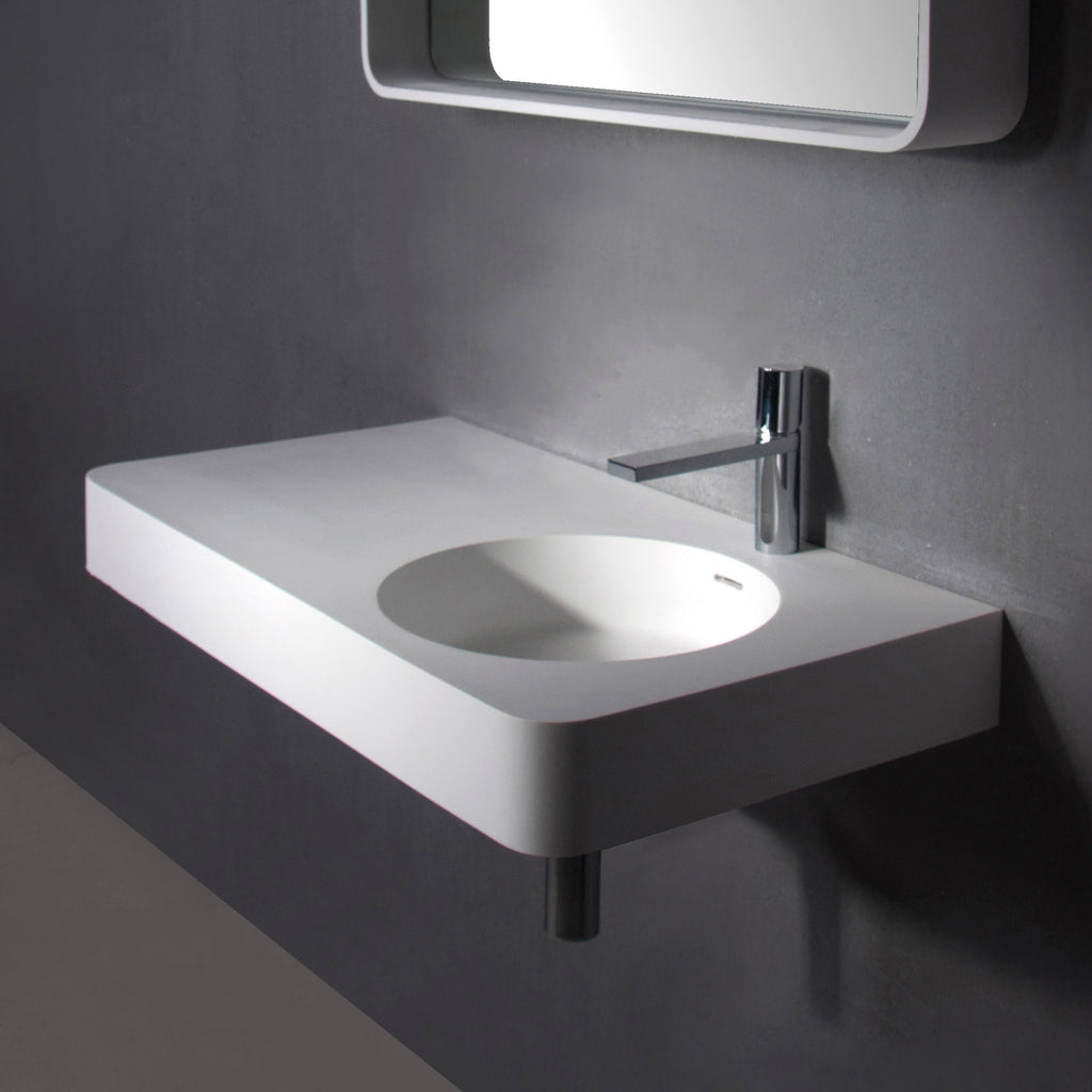 INFINITE | Cirque WM 55R | Wall Mount Washbasin | INFINITE Solid Surfaces