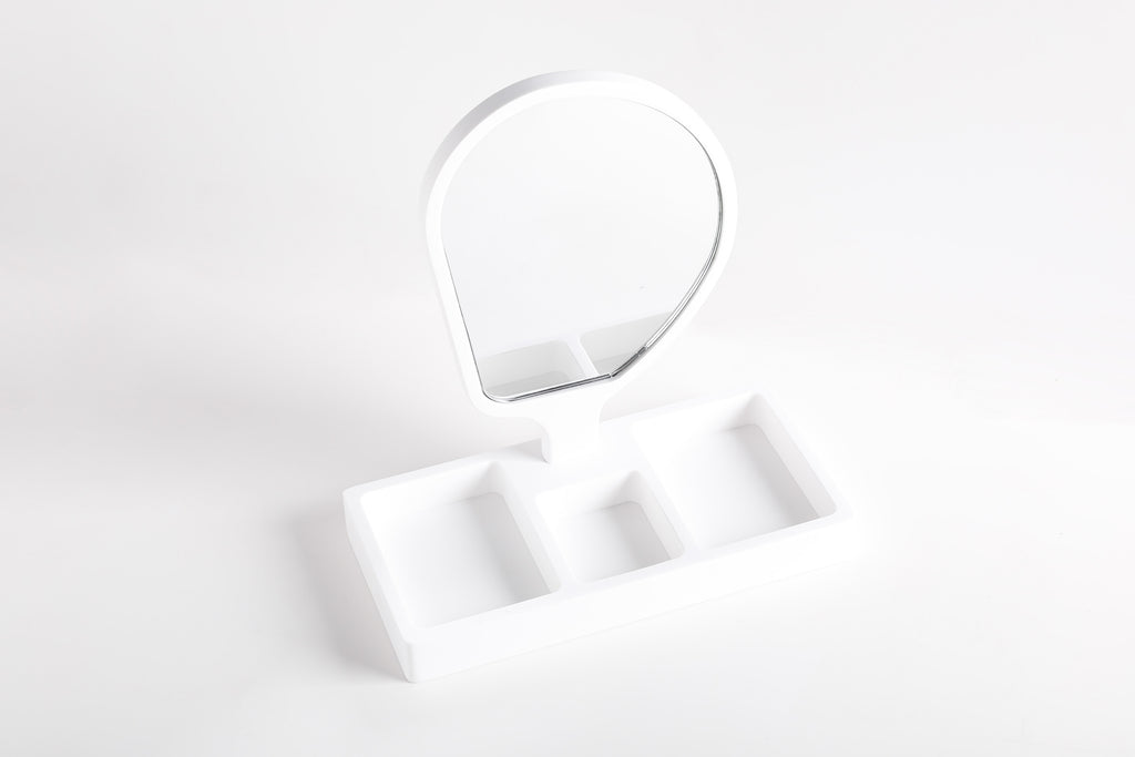 INFINITE | 193 Cosmetics Tray with Mirror | INFINITE Solid Surface