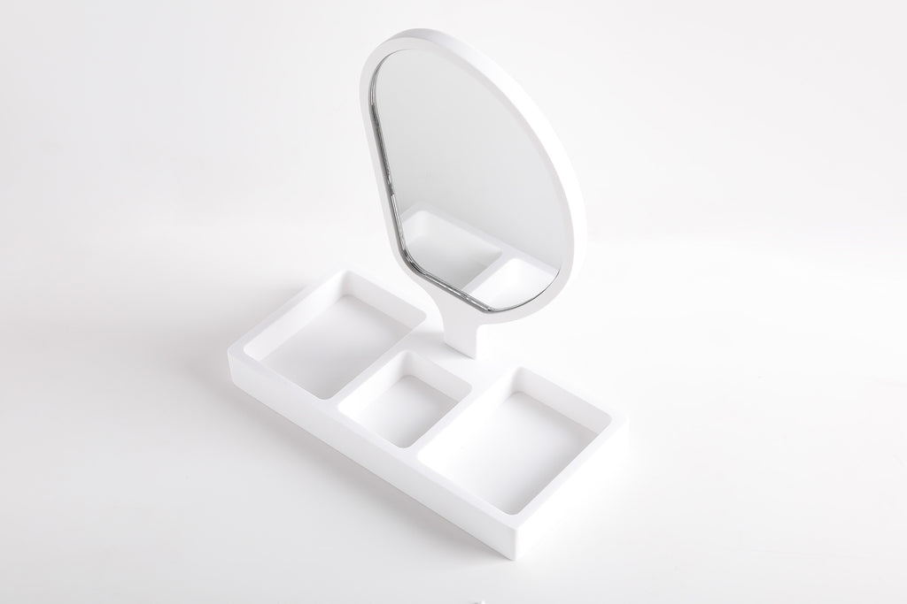 INFINITE | 193 Cosmetics Tray with Mirror | INFINITE Solid Surface