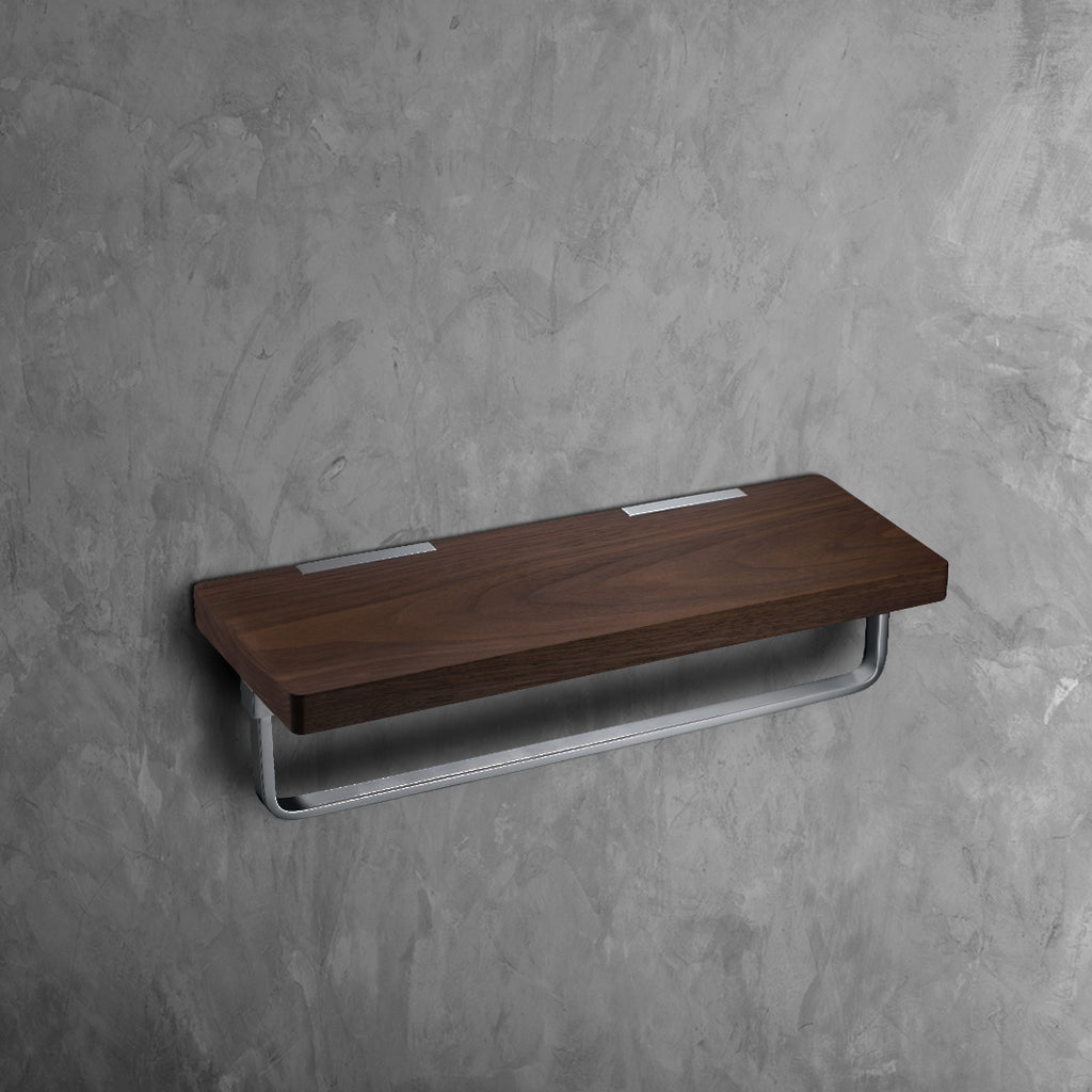 INFINITE | MANILA Toilet Rail 30 with Shelf | Zinc base, Brass pipe