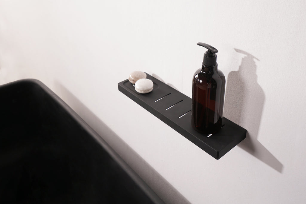 INFINITE | WIEN Soap Dish with Shelf 37 | Zinc base, Brass pipe