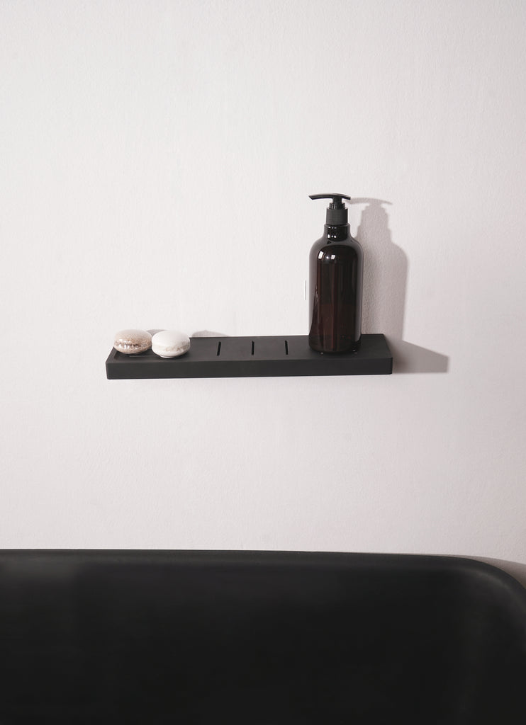 INFINITE | WIEN Soap Dish with Shelf 37 | Zinc base, Brass pipe