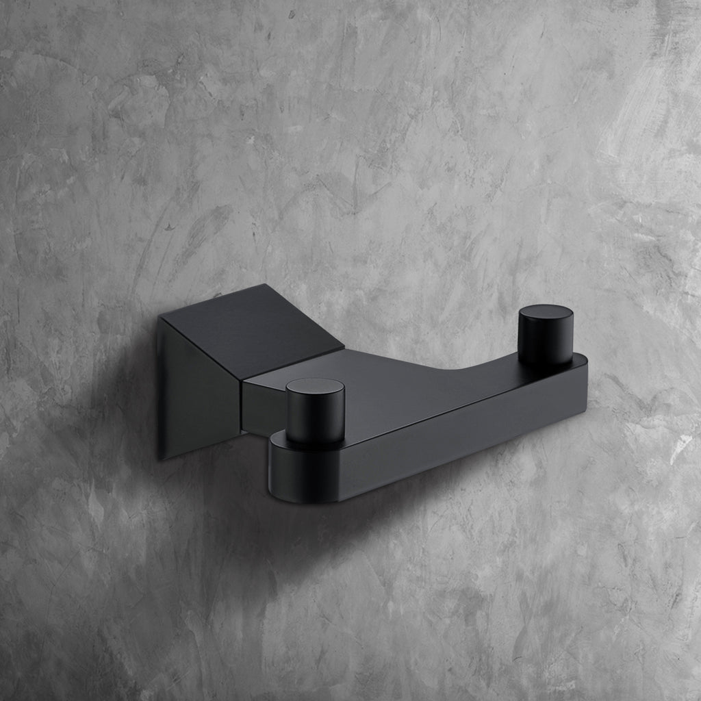 INFINITE | LIMA Double Robe Hooks | Zinc base, Brass pipe