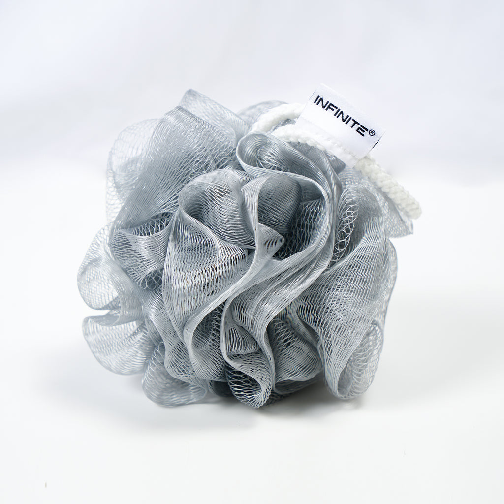 INFINITE | 587 Loofah-Charcoal Soft Mesh Poufs | Loofah-Charcoal