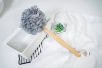 INFINITE | 589 Loofah-Charcoal Back Shower Scrubber | Loofah-Charcoal