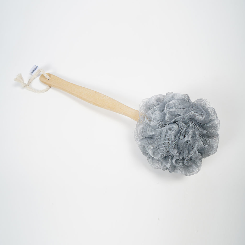 INFINITE | 589 Loofah-Charcoal Back Shower Scrubber | Loofah-Charcoal