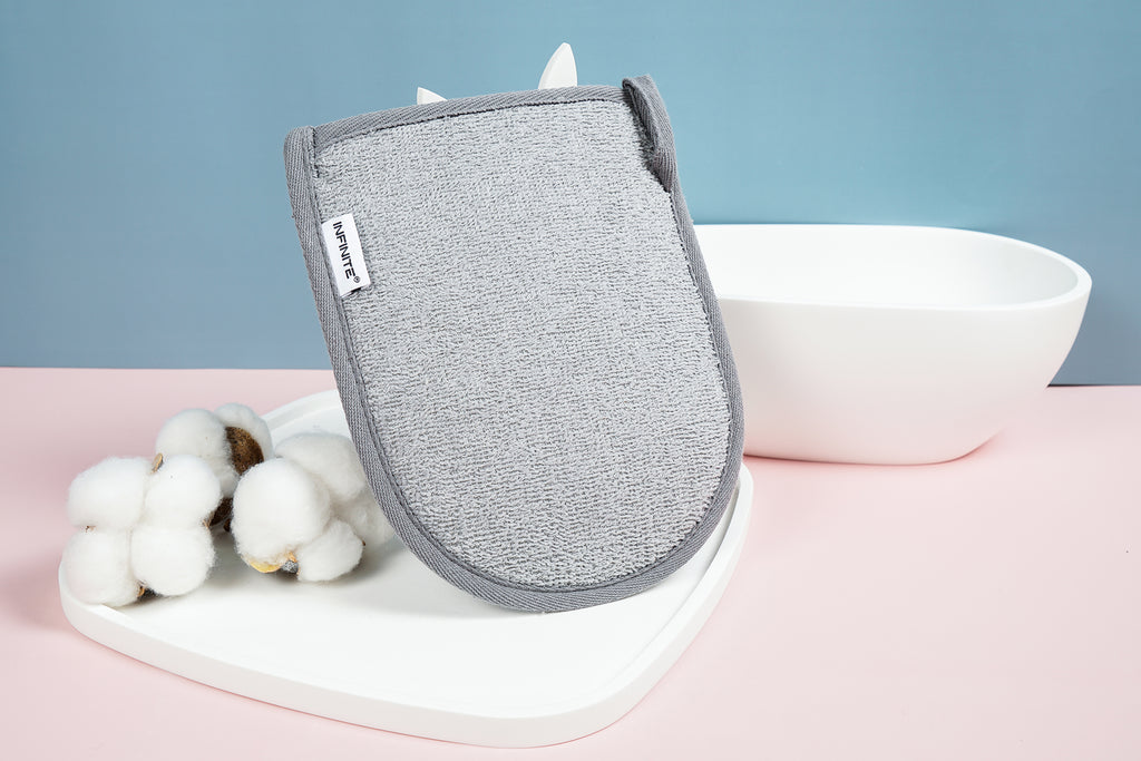 INFINITE | 599 Charcoal Bath Body Mittens | Charcoal