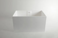 Cirque 100 Freestanding Designer Solid Surfaces Rounded Rectangle Bathtub Cirque系列1米圓角長方型人造石設計師獨立式蝸居浴缸採用特別溢水設計