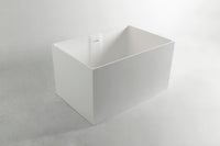 Cirque 100 Freestanding Designer Solid Surfaces Rounded Rectangle Bathtub Cirque系列1米圓角長方型人造石設計師獨立式蝸居浴缸採用特別溢水設計