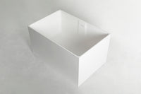 Cirque 100 Freestanding Designer Solid Surfaces Rounded Rectangle Bathtub Cirque系列1米圓角長方型人造石設計師獨立式蝸居浴缸採用特別溢水設計