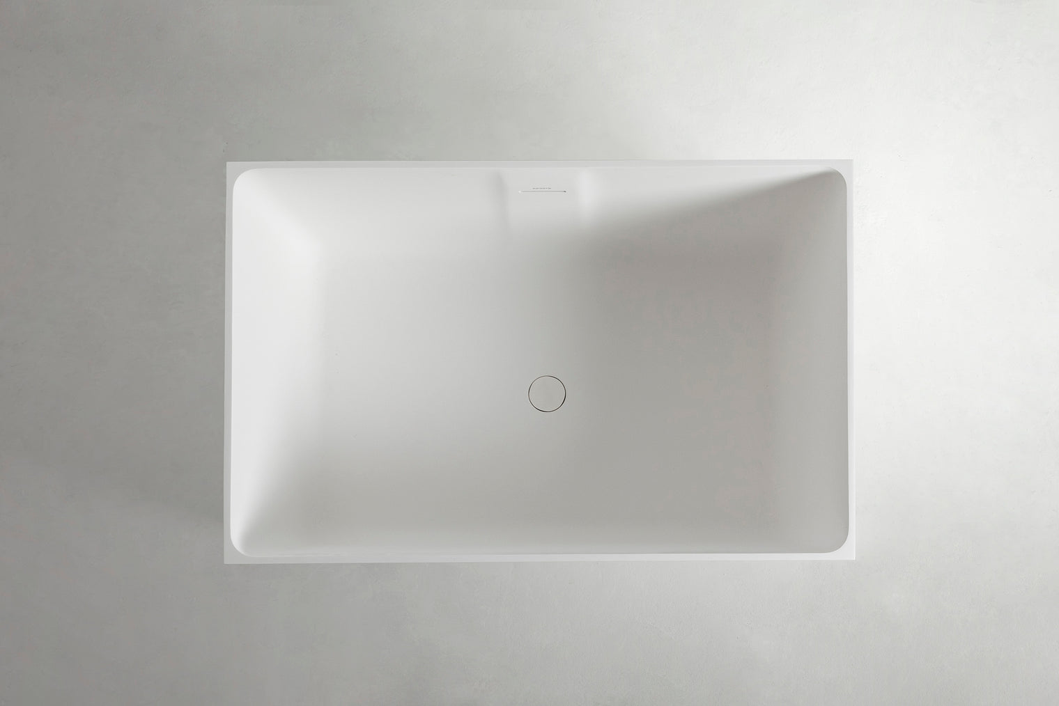 Cirque 100 Freestanding Designer Solid Surfaces Rounded Rectangle Bathtub Cirque系列1米圓角長方型人造石設計師獨立式蝸居浴缸採用特別溢水設計