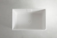 Cirque 100 Freestanding Designer Solid Surfaces Rounded Rectangle Bathtub Cirque系列1米圓角長方型人造石設計師獨立式蝸居浴缸採用特別溢水設計