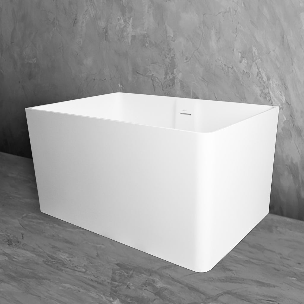 Cirque 130 Freestanding Designer Solid Surfaces Rounded Rectangle Bathtub Cirque系列1米3圓角長方型人造石設計師獨立式蝸居浴缸採用特別溢水設計
