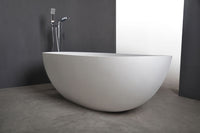 Erba 169 Freestanding Solid Surfaces Egg Bathtub Erba系列1米6蛋型人造石獨立式大浴缸採用特別溢水設計