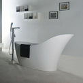 Luca 169 Freestanding Designer Solid Surfaces Bathtub Luca系列1米6人造石設計師獨立式大浴缸採用特別溢水設計 獨特的高低設計可更舒適躺下享受沐浴體驗