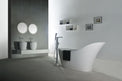 Luca 169 Freestanding Designer Solid Surfaces Bathtub Luca系列1米6人造石設計師獨立式大浴缸採用特別溢水設計 獨特的高低設計可更舒適躺下享受沐浴體驗