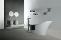 Luca 169 Freestanding Designer Solid Surfaces Bathtub Luca系列1米6人造石設計師獨立式大浴缸採用特別溢水設計 獨特的高低設計可更舒適躺下享受沐浴體驗