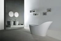 Luca 169 Freestanding Designer Solid Surfaces Bathtub Luca系列1米6人造石設計師獨立式大浴缸採用特別溢水設計 獨特的高低設計可更舒適躺下享受沐浴體驗