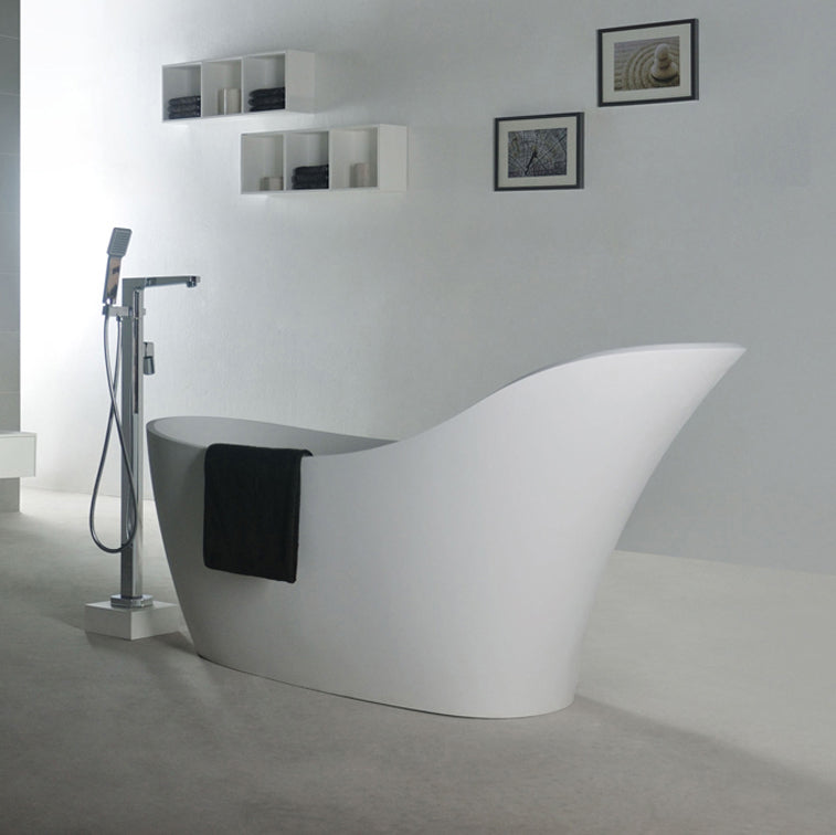 Luca 169 Freestanding Designer Solid Surfaces Bathtub Luca系列1米6人造石設計師獨立式大浴缸採用特別溢水設計 獨特的高低設計可更舒適躺下享受沐浴體驗