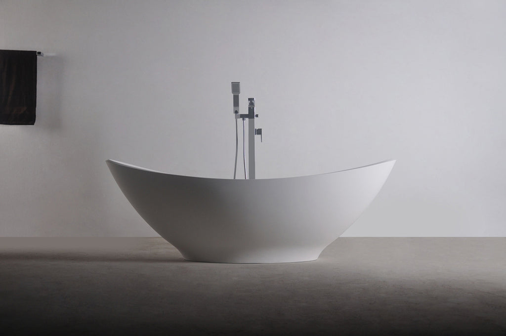 Naples 180 Freestanding Solid Surfaces Oval Bathtub Naples系列1米8鵝蛋型人造石獨立式大浴缸採用特別溢水設計