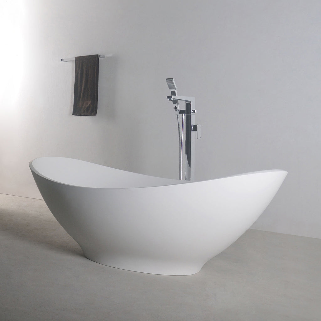 Naples 180 Freestanding Solid Surfaces Oval Bathtub Naples系列1米8鵝蛋型人造石獨立式大浴缸採用特別溢水設計
