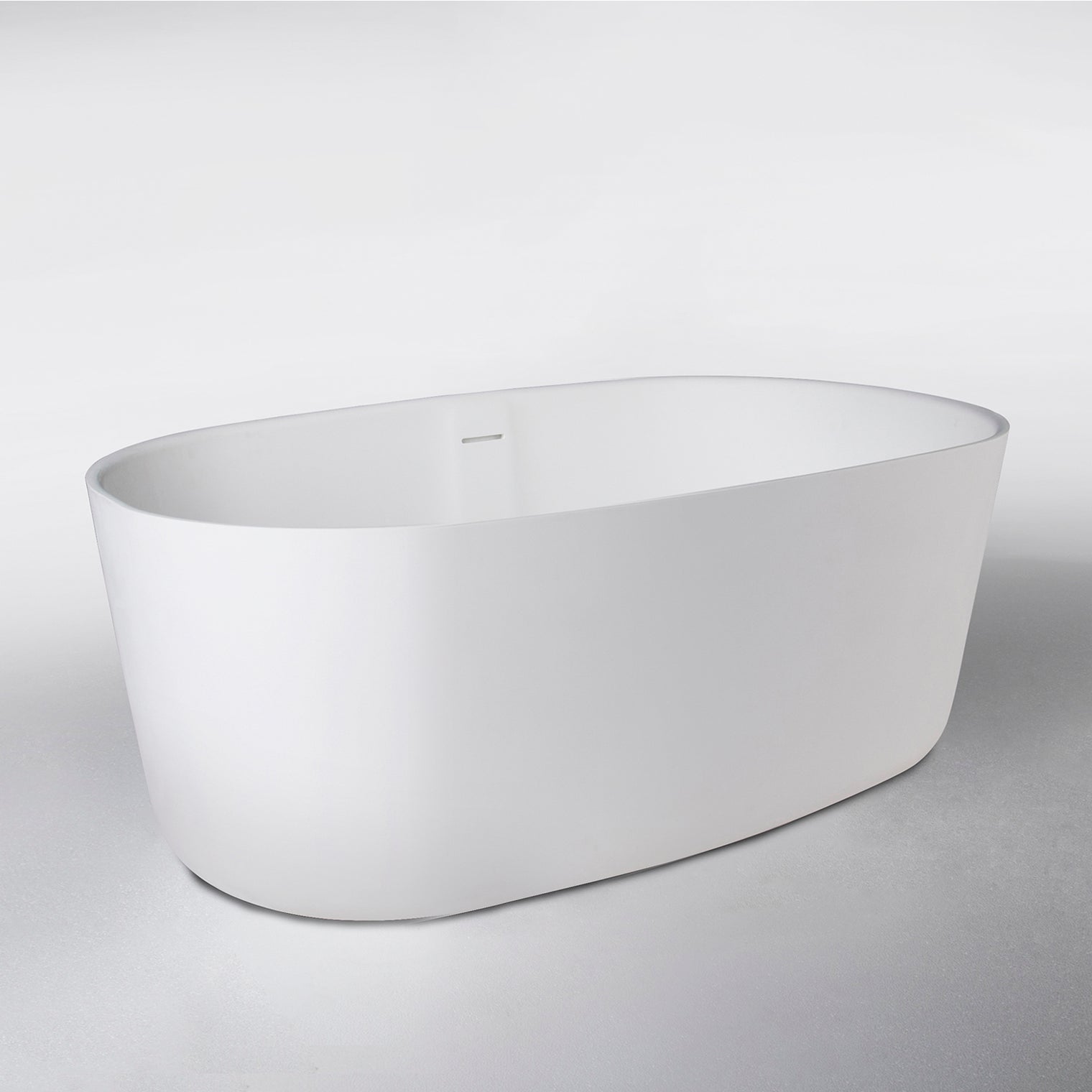 Niagara (Oval) 118 Freestanding Designer Solid Sufaces Oval Bathtub Niagara系列1米1鵝蛋型人造石設計師獨立式蝸居浴缸採用設計溢水設計
