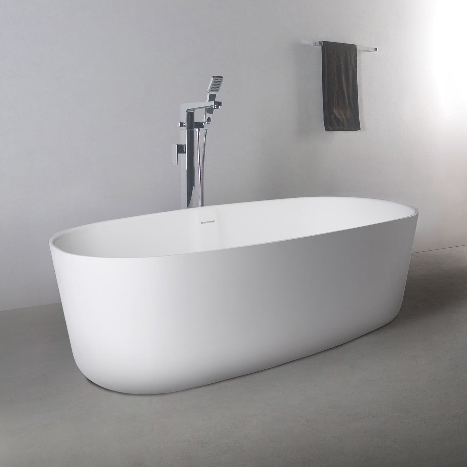 Niagara (Oval) 168 Freestanding Solid Surfaces Oval Bathtub Niagara系列1米6鵝蛋型人造石獨立式大浴缸採用特別溢水設計