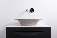 PRATO 60 Designer Round Concrete Overcounter Washbasin PRATO系列60CM圓型水泥設計師檯上式臉盆採用特別溢水設計