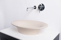 PRATO 60 Designer Round Concrete Overcounter Washbasin PRATO系列60CM圓型水泥設計師檯上式臉盆採用特別溢水設計