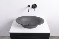 PRATO 60 Designer Round Concrete Overcounter Washbasin PRATO系列60CM圓型水泥設計師檯上式臉盆採用特別溢水設計