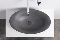 PRATO 60 Designer Round Concrete Overcounter Washbasin PRATO系列60CM圓型水泥設計師檯上式臉盆採用特別溢水設計