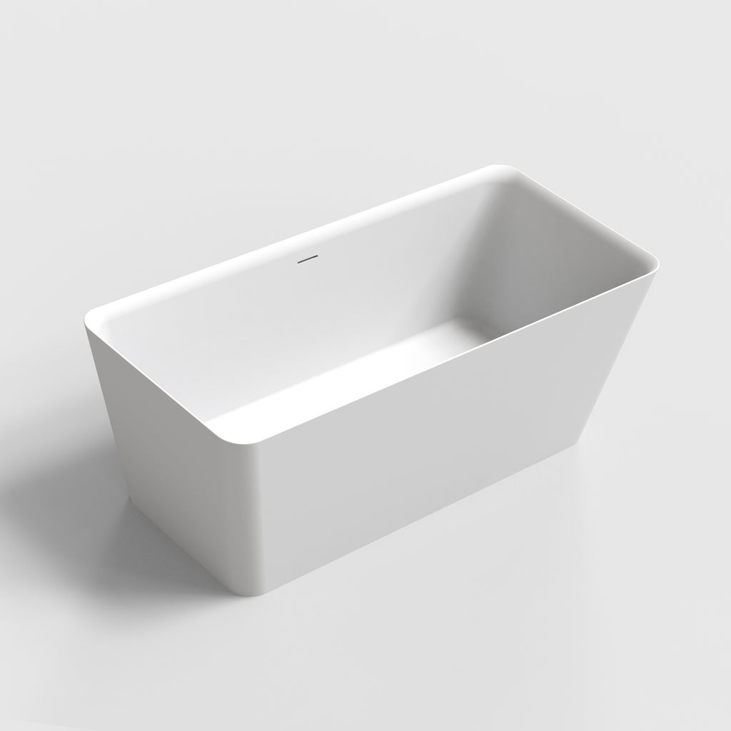 Pisa 170 Freestanding Solid Surfaces Rounded Rectangle Bathtub Pisa系列1米7圓角長方型人造石獨立式大浴缸採用特別溢水設計