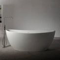 Roma 163 Freestanding Solid Surfaces Oval Bathtub Roma系列1米6鵝蛋型人造石獨立式大浴缸採用特別溢水設計