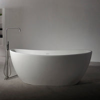 Roma 163 Freestanding Solid Surfaces Oval Bathtub Roma系列1米6鵝蛋型人造石獨立式大浴缸採用特別溢水設計