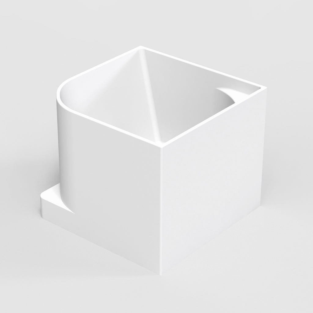 Rovigo 95 Freestanding Designer Quarter Solid Surfaces Corner Bathtub Rovigo系列95cm矩型人造石設計師獨立角落式蝸居浴缸採用特別溢水設計