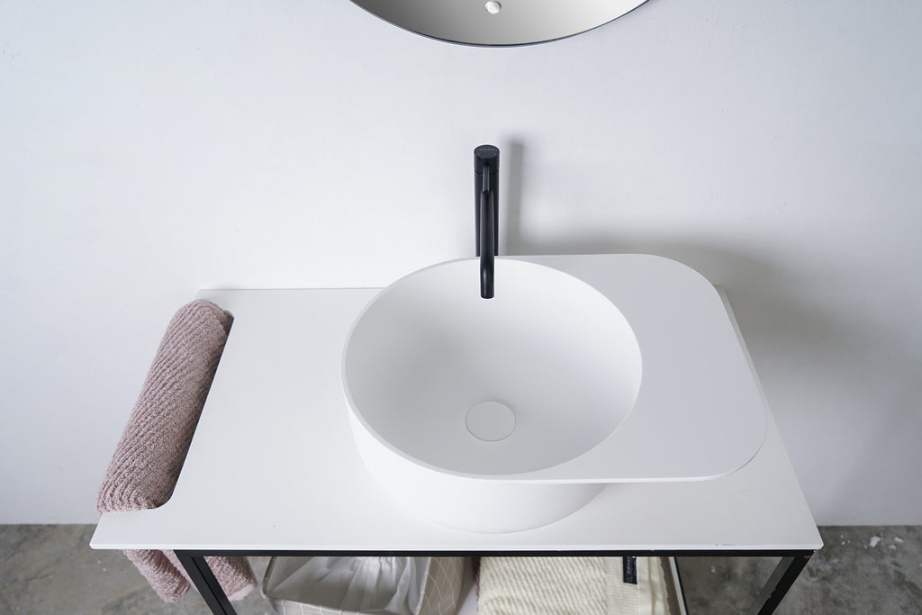 SOLIDCAP 6.0 Designer Solid Surfaces Overcounter Washbasin SOLIDCAP系列60CM人造石設計師檯上式臉盆採用特別溢水設計