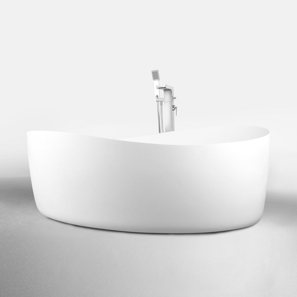 SolidHarmony 175 Freestanding Designer Solid Surfaces Bathtub SolidHarmony系列1米7橢圓型人造石設計師獨立式大浴缸輕盈而不感笨重並採用特別溢水設計