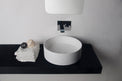 Super Thin Edge 40CL Round Solid Surfaces Overcounter Washbasin Super Thin Edge系列超薄邊40厘米圓型膚感人造石台上洗手盆