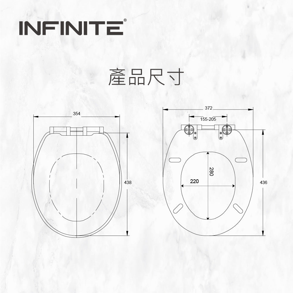 INFINITE | PARIS Toilet Seat | MDF